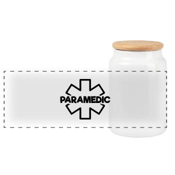 Cadeau drôle de devis paramédic pour infirmière EMT CNA - Boîte à biscuits avec couvercle en bois - blanc - Devant