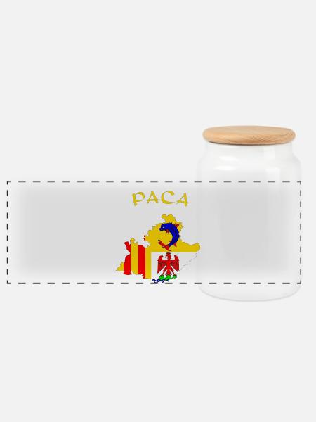 PACA - Panorama Keksdose mit Holzdeckel - Weiß