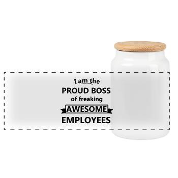 patron - Boîte à biscuits avec couvercle en bois - blanc - Devant