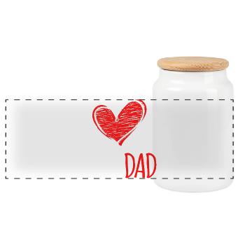 Meilleur papa Fête des pères Papa Papa préféré Tous les meilleurs - Boîte à biscuits avec couvercle en bois - blanc - Devant
