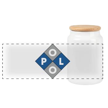 Polo Sport - Panoramic Cookie Jar with Wooden Lid - white - Front