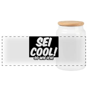 Cool Freunde Freundschaft Statement Sprüche - Panorama Keksdose mit Holzdeckel - Weiß - Vorne