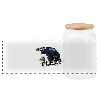 - C’EST UN VRAI 1ER. - OFFROADER Crawler - Bleu - Boîte à biscuits avec couvercle en bois - blanc - Devant
