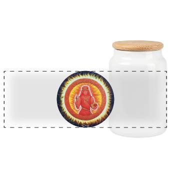 Porte stellaire du pouvoir et de l’autonomisation - Boîte à biscuits avec couvercle en bois - blanc - Devant
