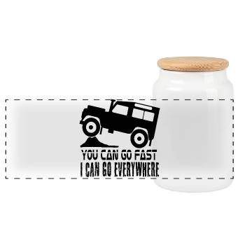 defender Landy Anywhere - Boîte à biscuits avec couvercle en bois - blanc - Devant