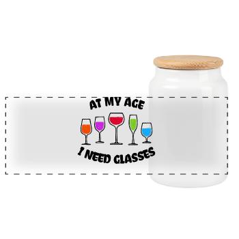 Funny Joke Humorous Statement Cool - Panoramic Cookie Jar with Wooden Lid - white - Front