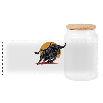 Nature sauvage animal - Boîte à biscuits avec couvercle en bois - blanc - Devant