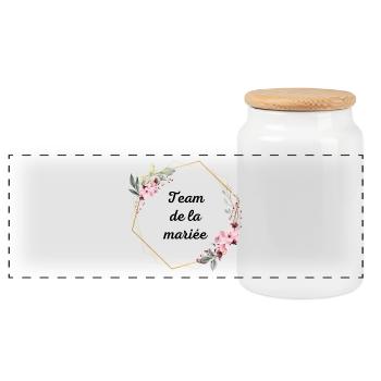 team de la mariée demoiselles d'honneur EVJF - Boîte à biscuits avec couvercle en bois - blanc - Devant