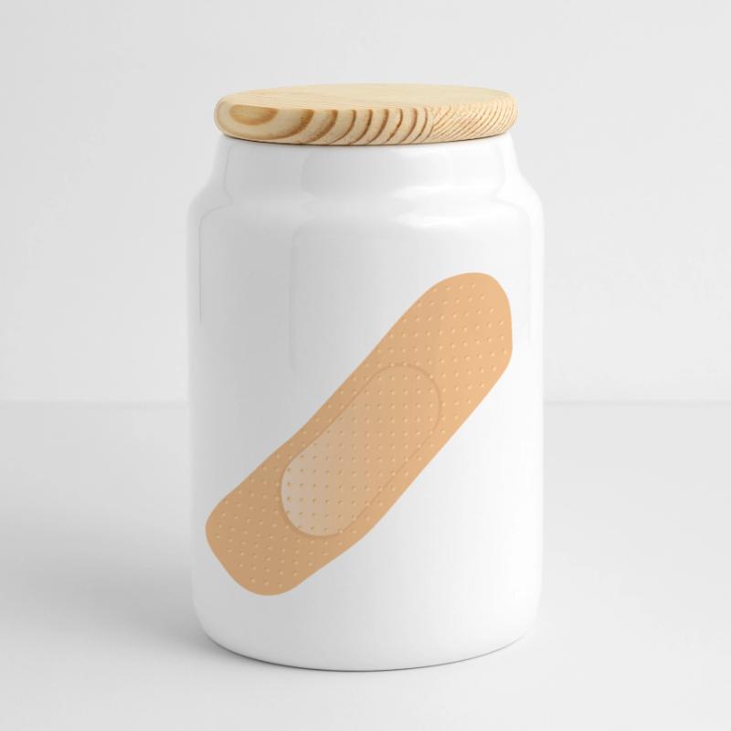 Un dispositif simple de fixation comme élément de conception Boîte à biscuits avec couvercle en bois