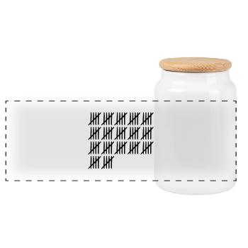 85 birthday tally sheet - 85 years old - Panoramic Cookie Jar with Wooden Lid - white - Front