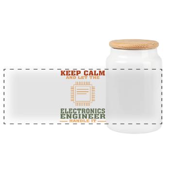 Drôle de citation d’ingénierie électronique pour électronique - Boîte à biscuits avec couvercle en bois - blanc - Devant