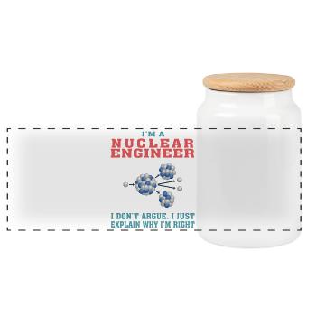 Drôle de citation d’ingénierie nucléaire pour le moteur nucléaire - Boîte à biscuits avec couvercle en bois - blanc - Devant