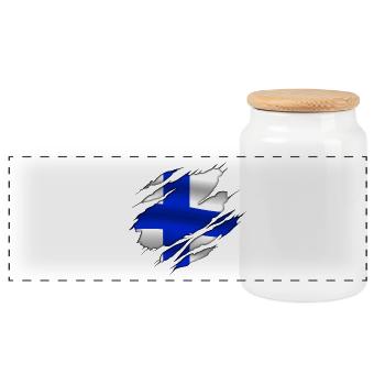 Finlandia - Finlande - Boîte à biscuits avec couvercle en bois - blanc - Devant
