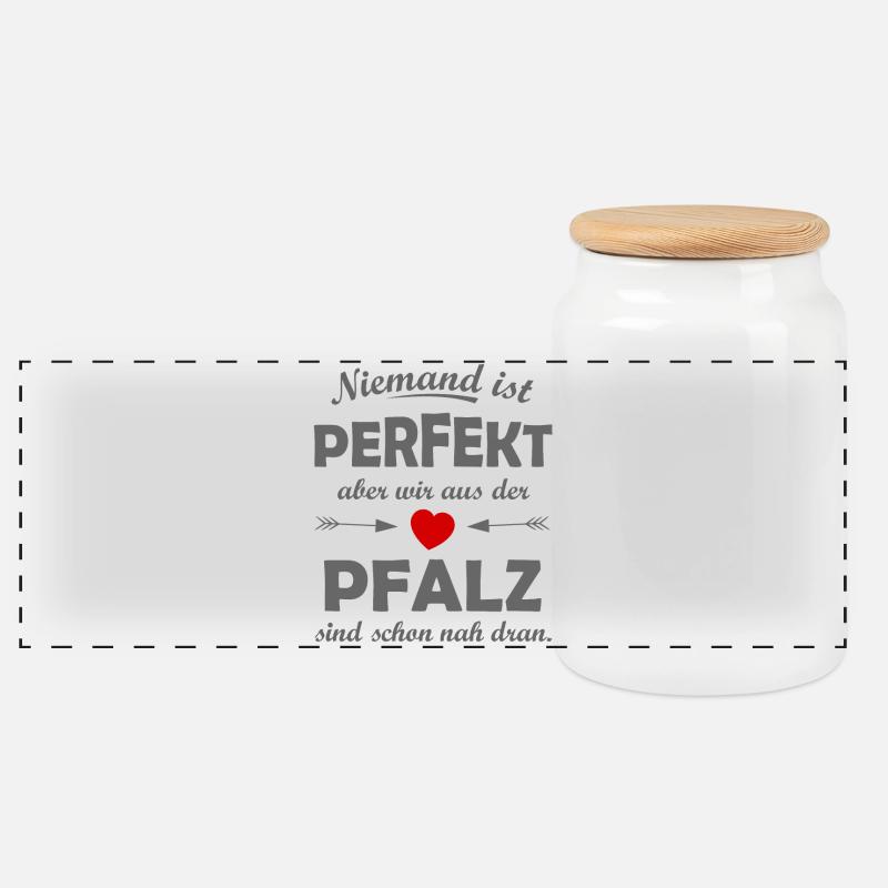 Pfalz - Panorama Keksdose mit Holzdeckel - Weiß