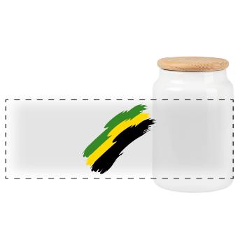 Jamaïque - Boîte à biscuits avec couvercle en bois - blanc - Devant