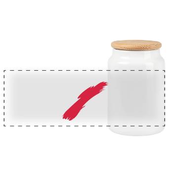 Pologne - Boîte à biscuits avec couvercle en bois - blanc - Devant