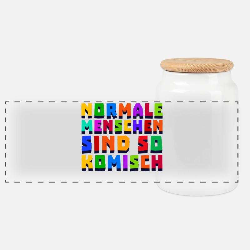 Lustige Sprüche Spruch - Panorama Keksdose mit Holzdeckel - Weiß