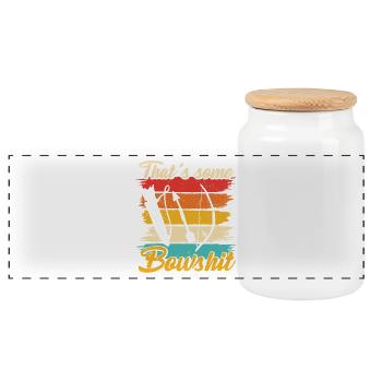 C’est une citation de tir à l’arc drôle - Boîte à biscuits avec couvercle en bois - blanc - Devant
