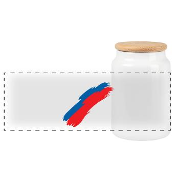 Slovénie - Boîte à biscuits avec couvercle en bois - blanc - Devant