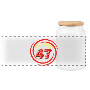 Lot et garonne - Boîte à biscuits avec couvercle en bois - blanc - Devant