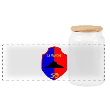 La manche - Boîte à biscuits avec couvercle en bois - blanc - Devant
