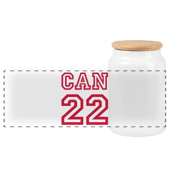 CANADA - Panorama Keksdose mit Holzdeckel - Weiß - Vorne