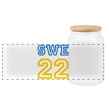 SWEDEN - Panorama Keksdose mit Holzdeckel - Weiß - Vorne