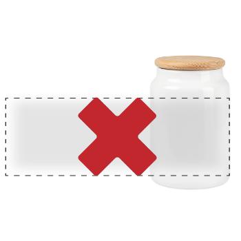 Crimson X Geometric Tee - Panoramic Cookie Jar with Wooden Lid - white - Front