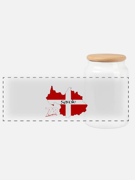 Savoie - Panorama Keksdose mit Holzdeckel - Weiß