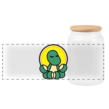 Dolly Zen - Boîte à biscuits avec couvercle en bois - blanc - Devant