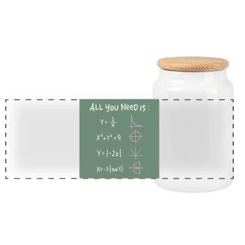 Tout ce dont vous avez besoin, ce sont des formules et des symboles - Boîte à biscuits avec couvercle en bois - blanc - Devant
