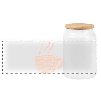 Coffee lovers Coffee saying coffee drinker - Panoramic Cookie Jar with Wooden Lid - white - Front