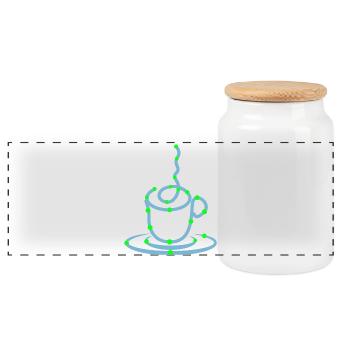 Coffee Cup Coffee Lovers Coffee Drinking - Panoramic Cookie Jar with Wooden Lid - white - Front
