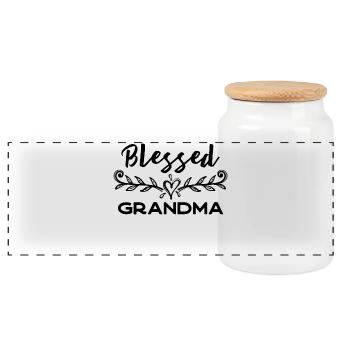 Grand-mère préférée Grand-mère Superoma Déclaration de grand-mère - Boîte à biscuits avec couvercle en bois - blanc - Devant