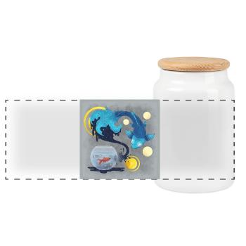 Blue Ink Spirits Poster - Goldfish Dream - Panorama Keksdose mit Holzdeckel - Weiß - Vorne
