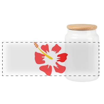 Fleur Rose Rose Fleur Fleurs Rose Rose Fleurs - Boîte à biscuits avec couvercle en bois - blanc - Devant
