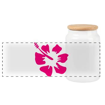 Cadeau pour la fête des mères : Idée de cadeau pour la fête des mères - Boîte à biscuits avec couvercle en bois - blanc - Devant