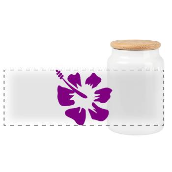 Mother's Day Gift Mother's Day Gift Idea - Panoramic Cookie Jar with Wooden Lid - white - Front
