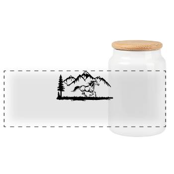 Chevaux au galop Cheval Fou Chevaux islandais Cheval Amour - Boîte à biscuits avec couvercle en bois - blanc - Devant