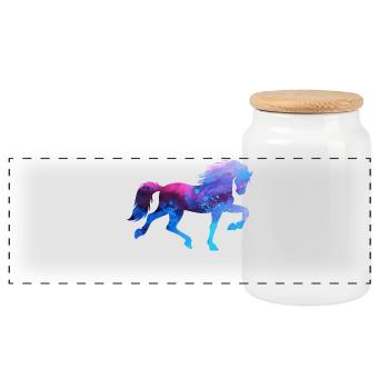 Cool Chevaux Islandais Cheval Amour Chevaux Galop - Boîte à biscuits avec couvercle en bois - blanc - Devant
