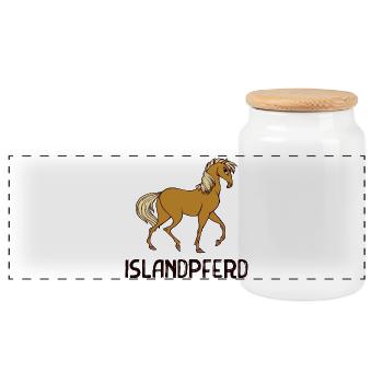 Chevaux Fan de chevaux Chevaux islandais Dire l’amour des chevaux - Boîte à biscuits avec couvercle en bois - blanc - Devant