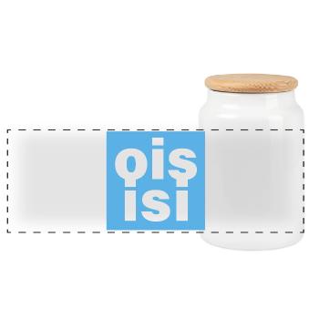 ois isi - Panorama Keksdose mit Holzdeckel - Weiß - Vorne