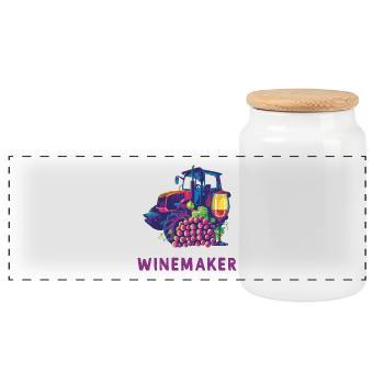 Winzer Design - Panorama Keksdose mit Holzdeckel - Weiß - Vorne
