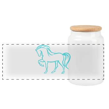 Chevaux islandais Poulains Chevaux Amour des chevaux Fan de chevaux - Boîte à biscuits avec couvercle en bois - blanc - Devant