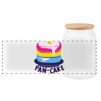 Pansexual - Panoramic Cookie Jar with Wooden Lid - white - Front