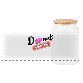 Cool Sweets Statement Donut Dessert - Boîte à biscuits avec couvercle en bois - blanc - Devant