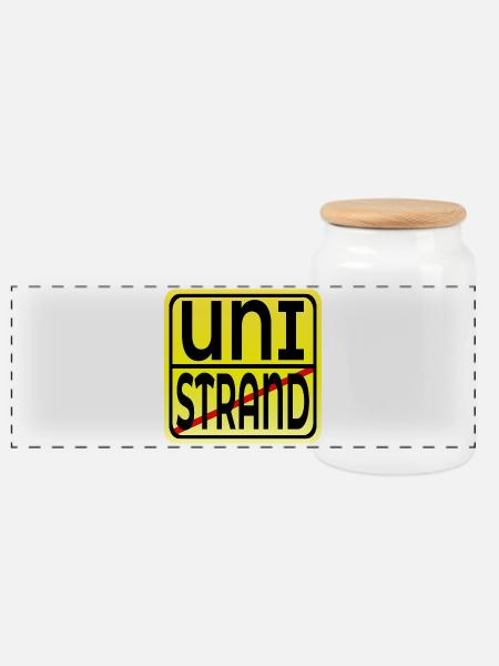 Universität Studenten - Panorama Keksdose mit Holzdeckel - Weiß
