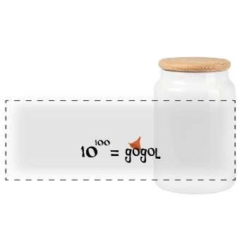 gogol - Boîte à biscuits avec couvercle en bois - blanc - Devant