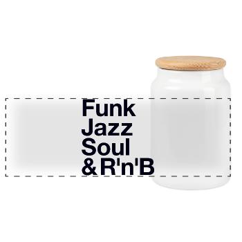 Funk Jazz Soul Music Musik - Panorama Keksdose mit Holzdeckel - Weiß - Vorne