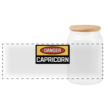 Horoscope des signes du zodiaque Capricorne ésotérique - Boîte à biscuits avec couvercle en bois - blanc - Devant